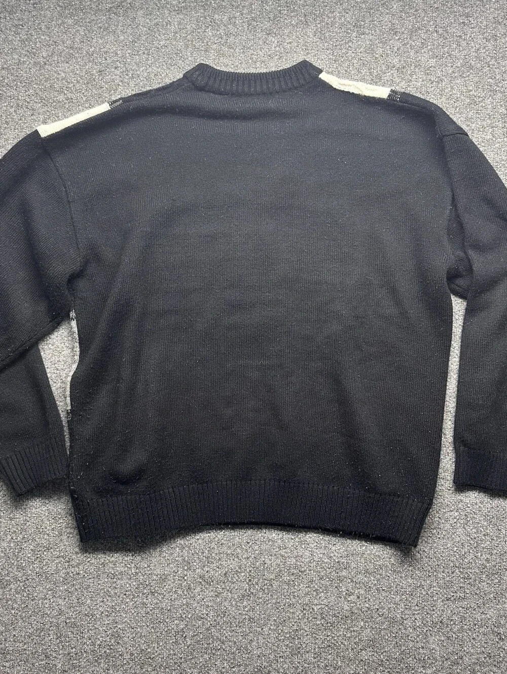 Vintage Trutus Biancarra by Monobaik Men’s XL Crewneck Leather Patchwork 80s/90s